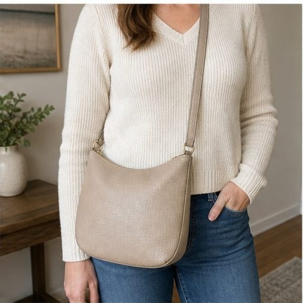 Tan Canvas Crossbody Bag - Picture 2 of 6